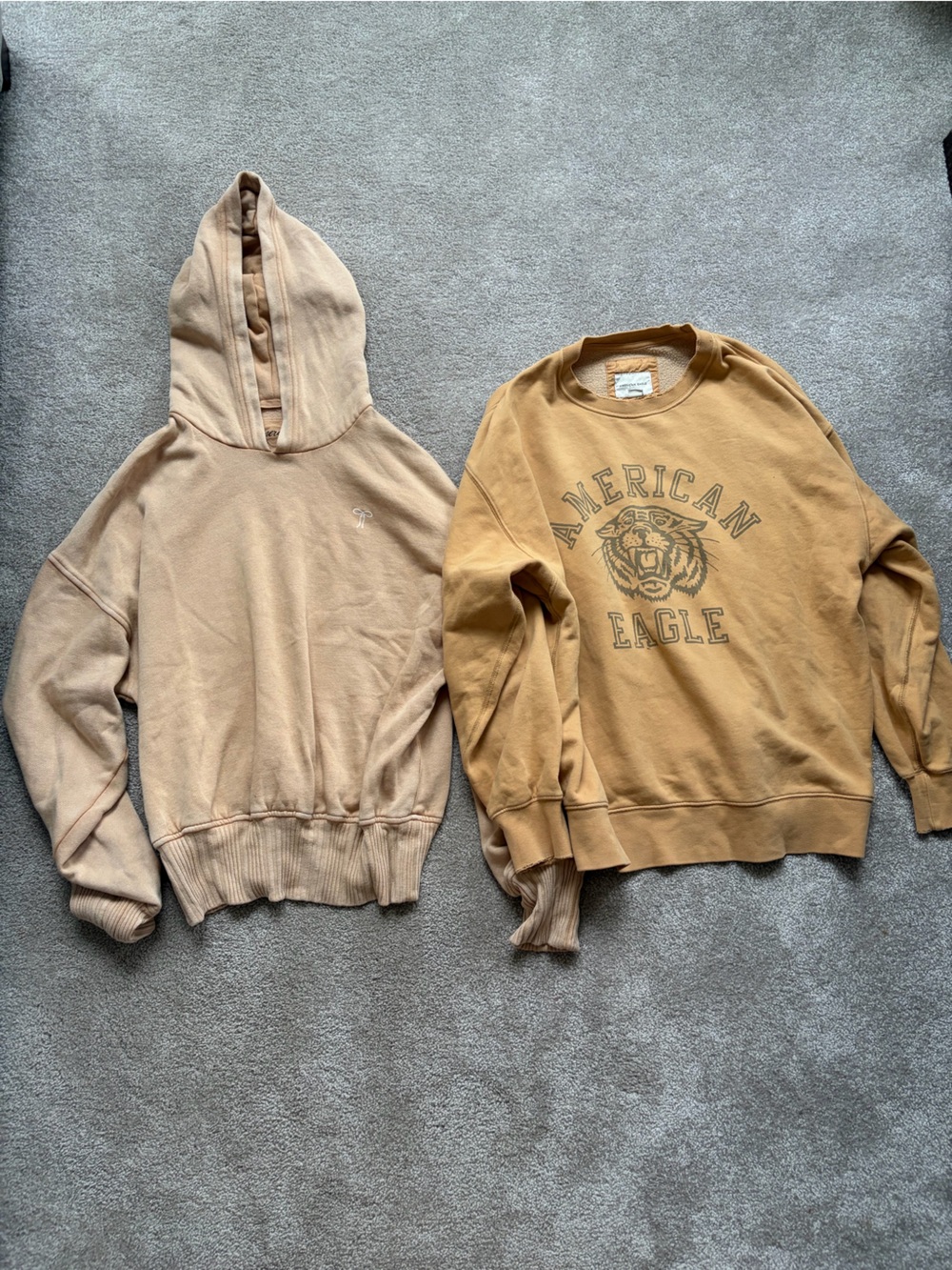 American Eagle Outfitters and Aerie Tan and Camel Sweatshirts